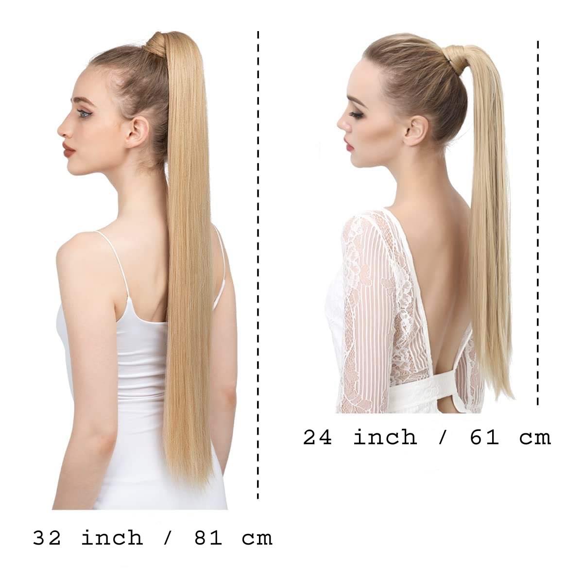 Ash Medium Brown/Ash Blonde Ponytail Hair Extension