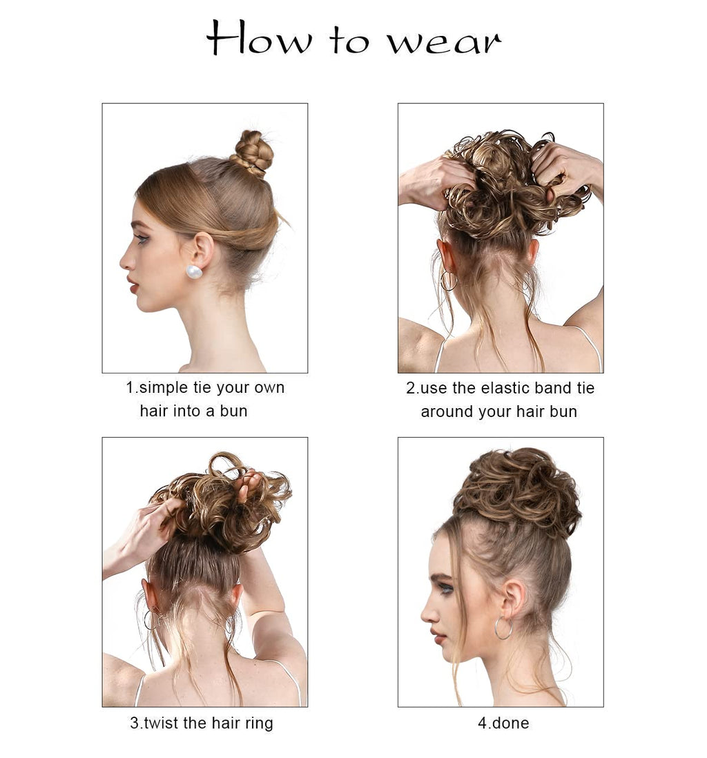 Medium Blonde Hair Buns (2 Pieces)
