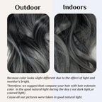 Black to Grey Halo Hair Extensions